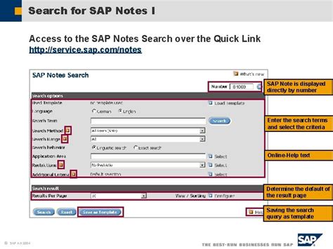 sap notes search